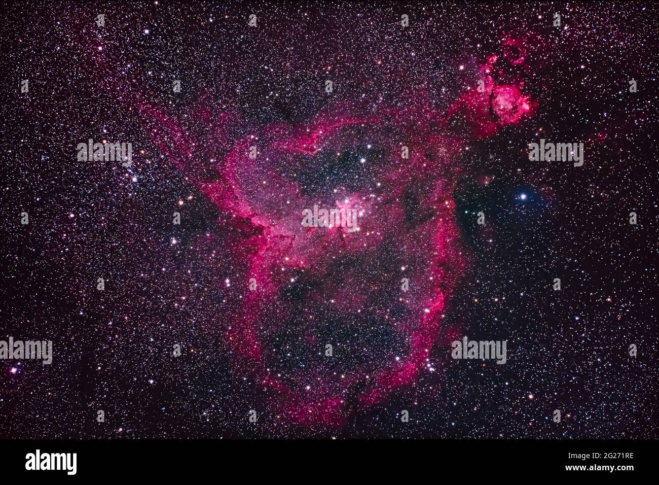 The Heart Nebula in Cassiopeia. Stock Photo