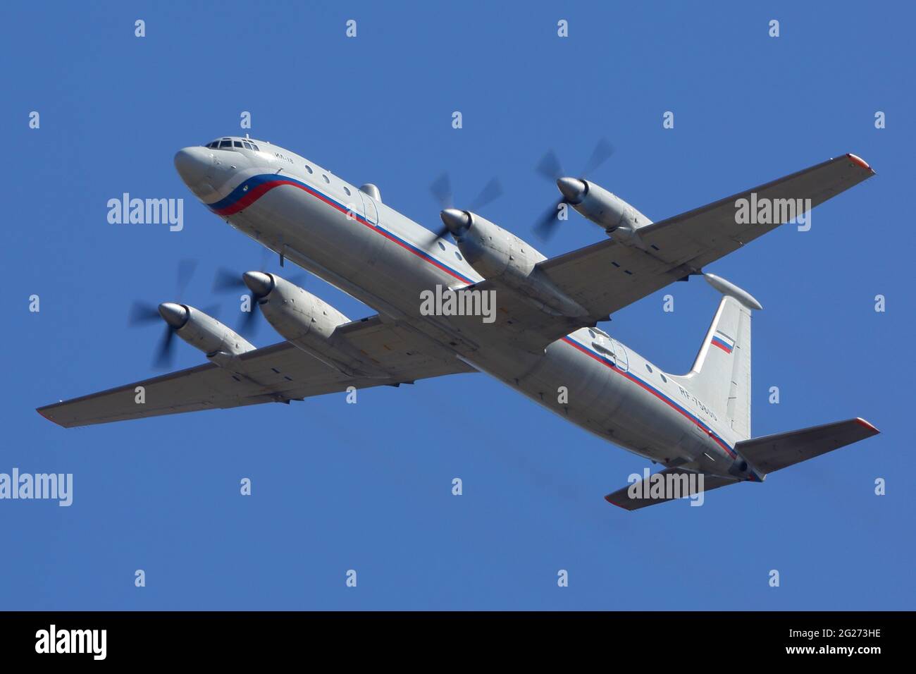 IL-22M communication aircraft of the Russian Air Force in flight Stock ...