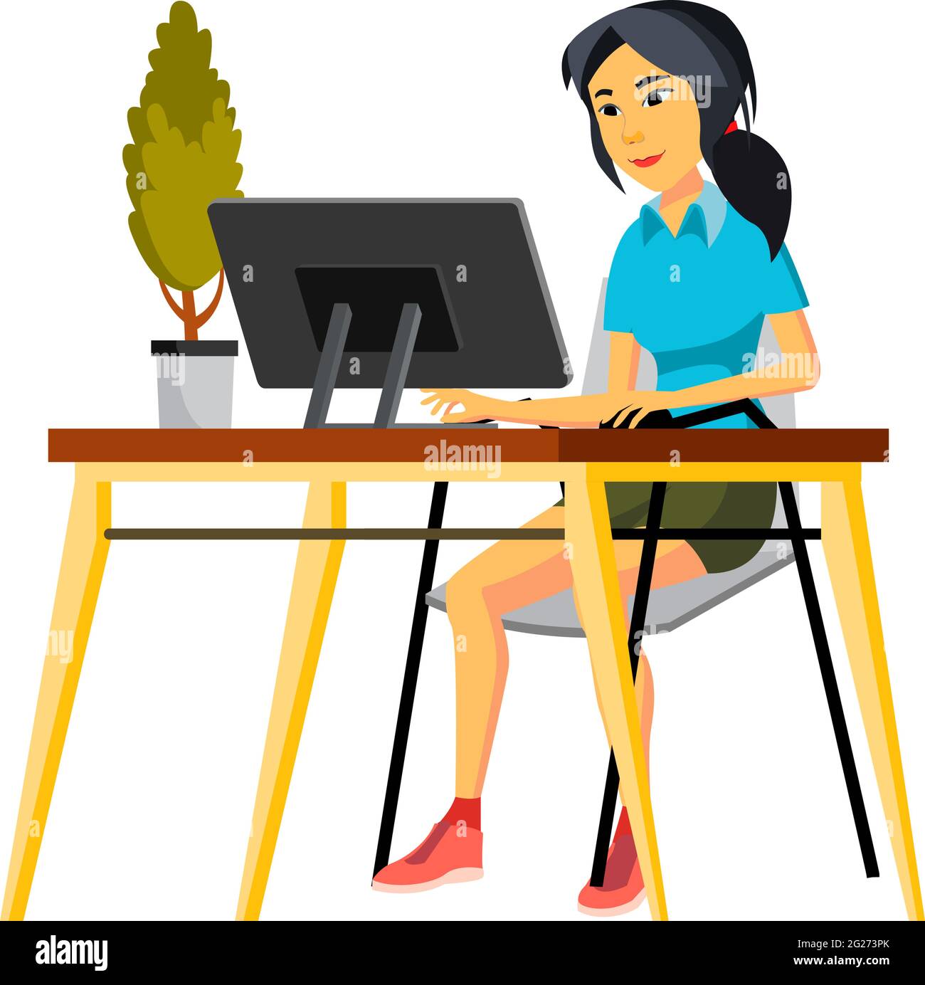 asian woman developing application on computer cartoon vector Stock Vector Image & Art - Alamy asian woman developing application on computer cartoon vector Stock Vector Image & Art - Alamy
