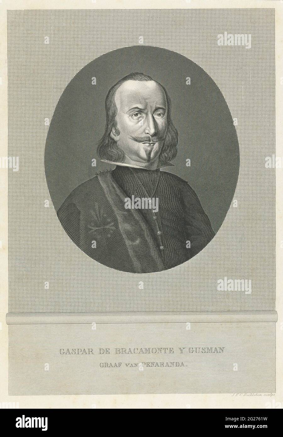 Portrait of Gaspar de Bracamonte y Guzman. Portrait bust of Gaspar de