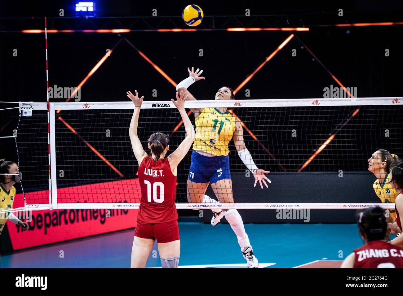 Rio De Janeiro, Brazil. 18th Aug, 2018. Tandara player in the game between  Brazil and the USA. Friendly game of the Brazilian Women's Vollllball  Team, at the Maracanãzinho Gymnasium, Rio de Janeiro