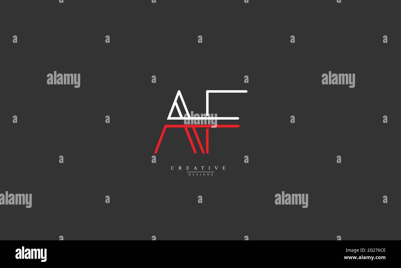 AF FA vector logo monogram design template Stock Vector