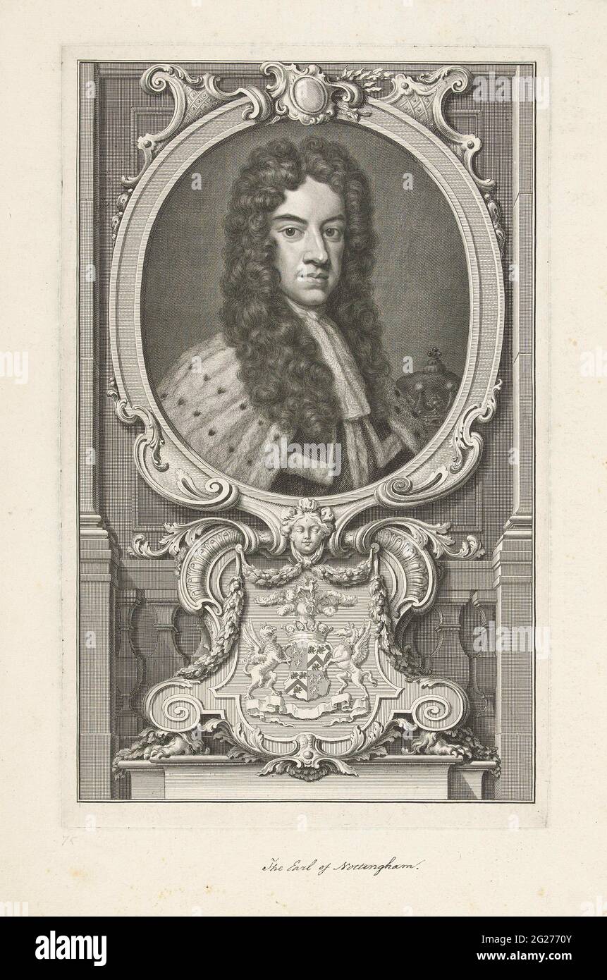 Portrait of Daniel Finch, 2nd Count of Nottingham. Stock Photo