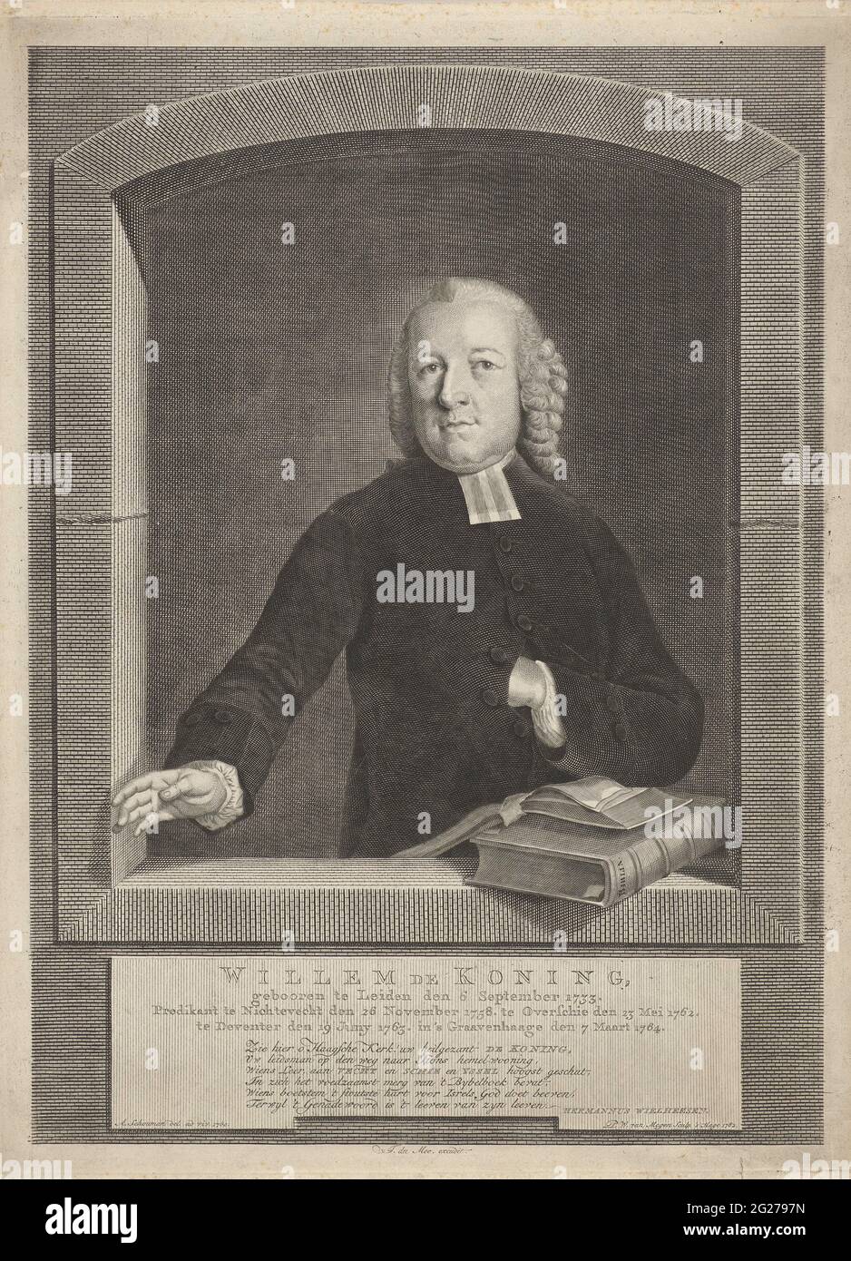 Portrait of Willem de Koning. Portrait of Willem de Koning, pastor in ...