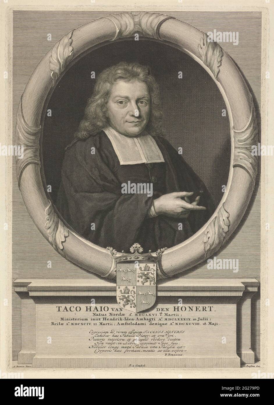 Portrait of Taco Hajo van den Honert. Taco Hajo van den Honert, Dutch