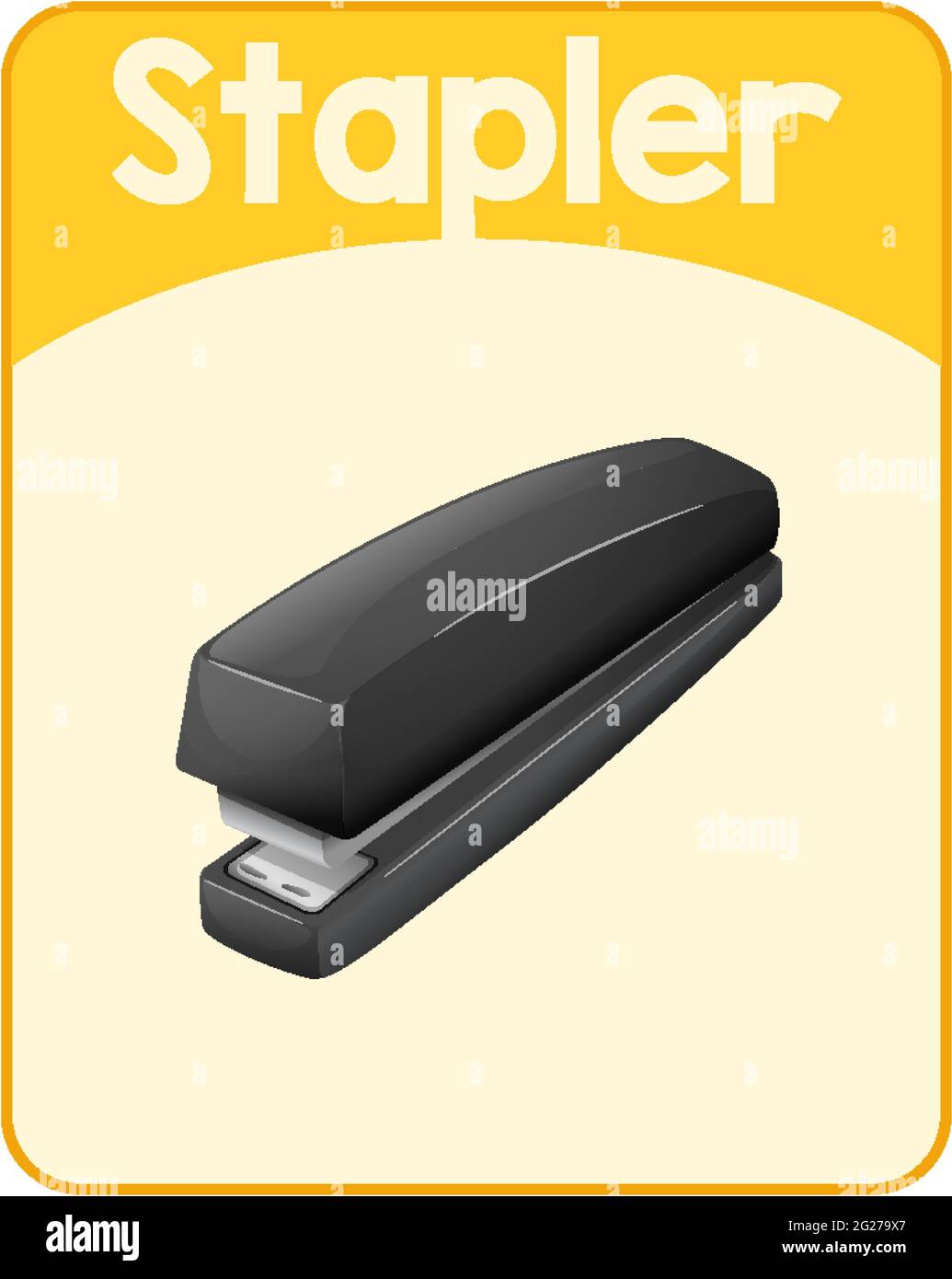 Educational English word card of stapler illustration Stock Vector Image Art Alamy