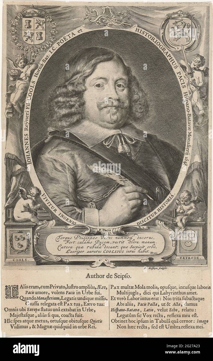 Portrait of Joannes Cools. Bust to the right of Joannes Cools at the