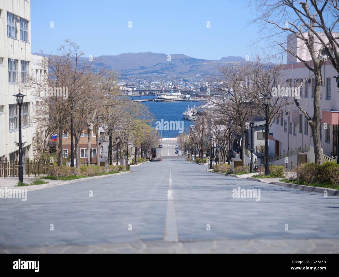 Hachimanzaka Slope, Hakodate City, Hokkaido, Japan Stock Photo Alamy