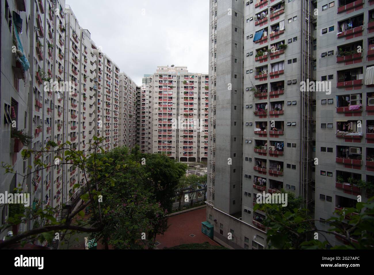 Hong Kong public housing estate Stock Photo