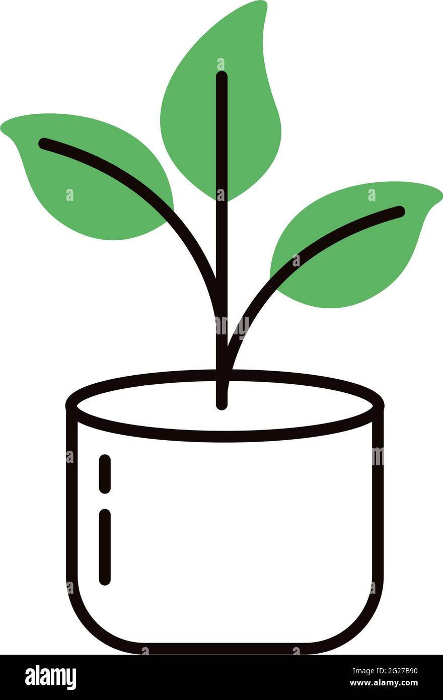 ecology houseplant in pot icon Stock Vector Image & Art - Alamy