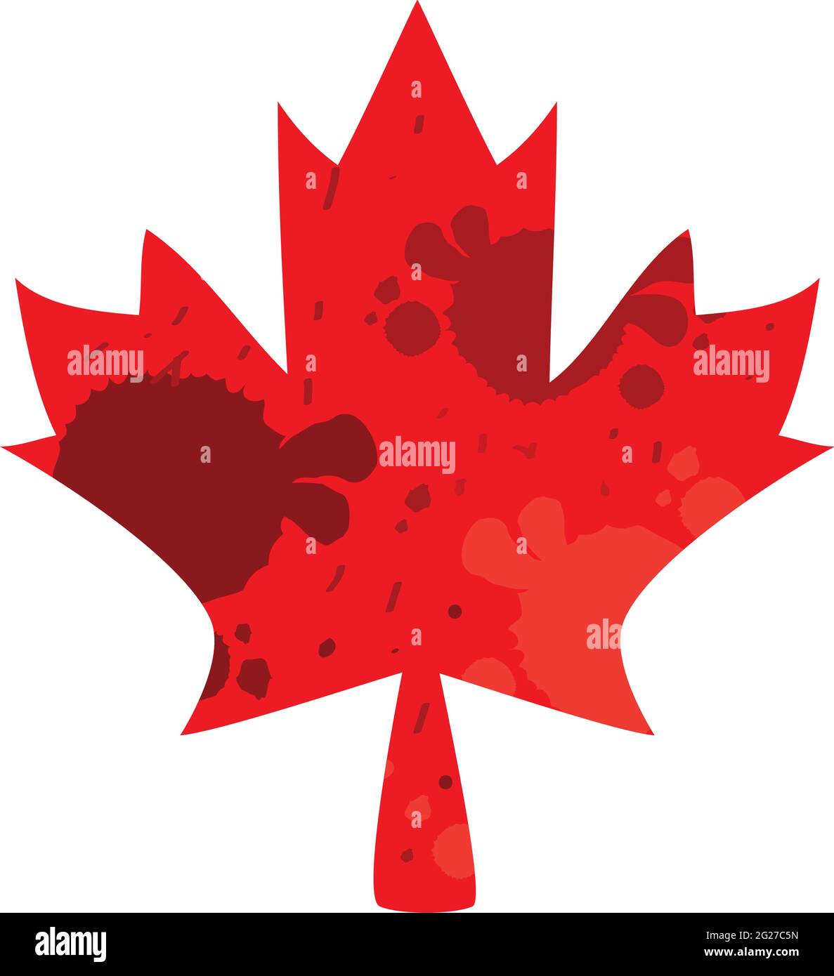 red maple leaf canadian icon Stock Vector Image & Art - Alamy