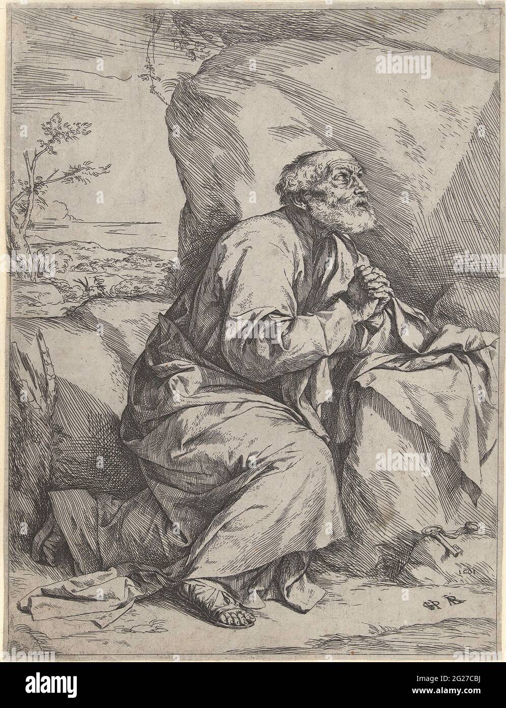 Folded hands kneeling hi-res stock photography and images - Alamy