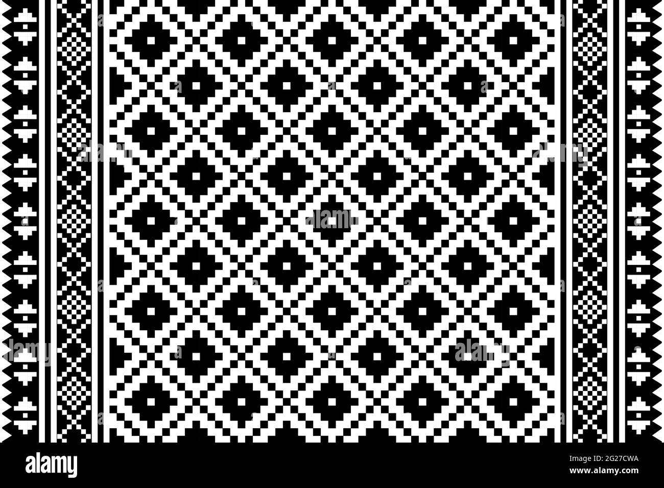 Nordic geometric oriental seamless pattern modern design for background,rug,carpet,wallpaper,clothing,wrapping,batik,fabric Stock Vector