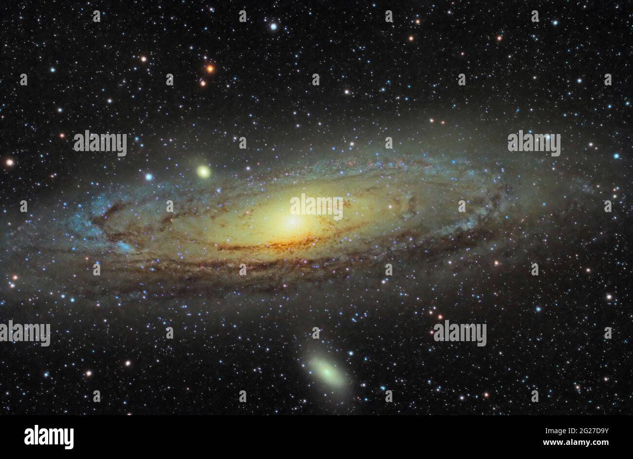 Messier 31, the Andromeda Galaxy. Stock Photo