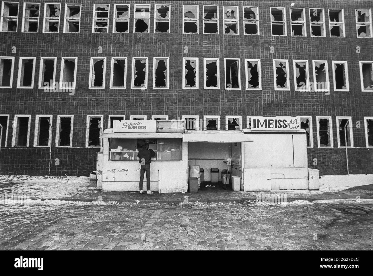 Snack bar in West Berlin, Germany, 1983 Stock Photo Alamy