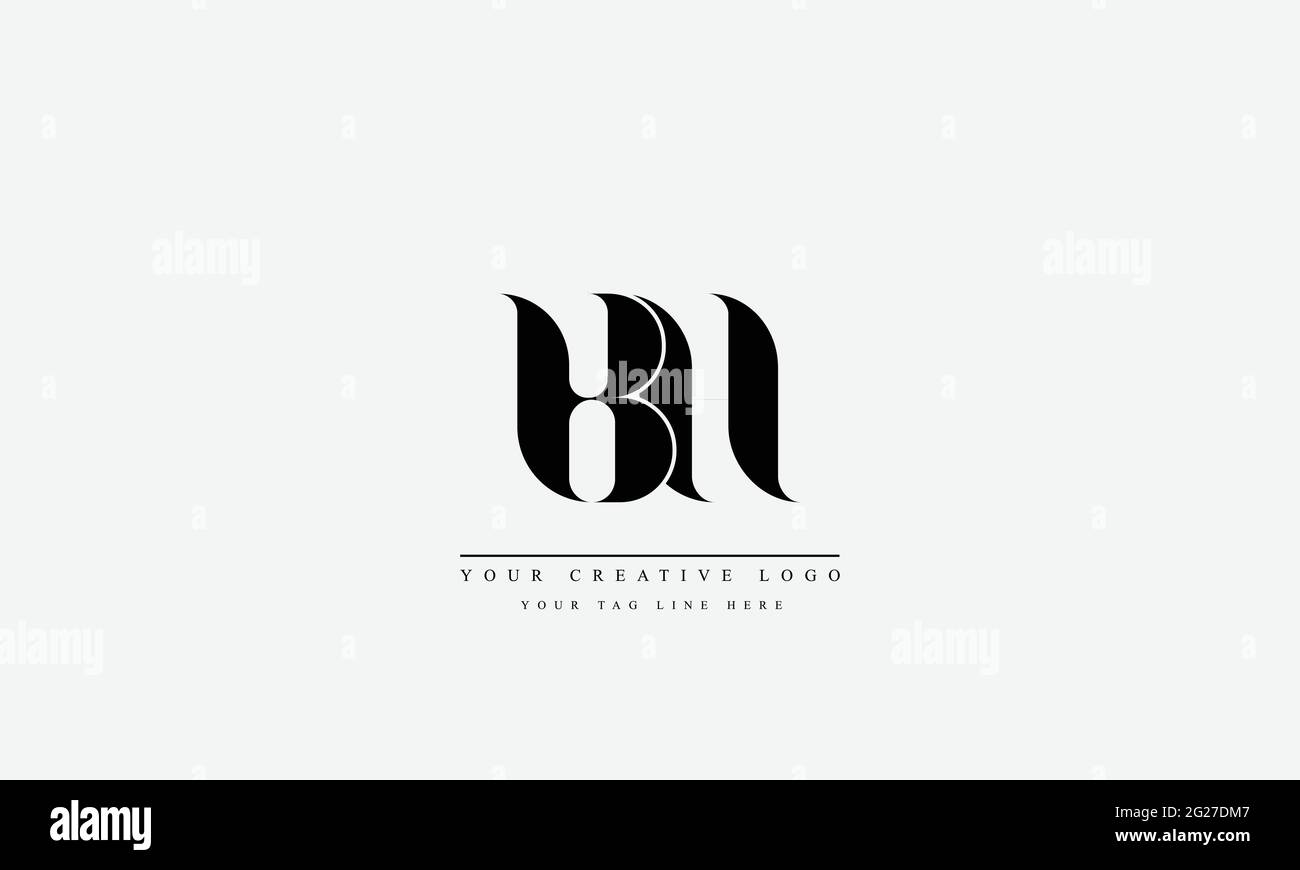BH HB abstract vector logo monogram template Stock Vector