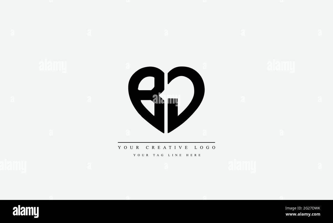 BJ JB abstract vector logo monogram template Stock Vector