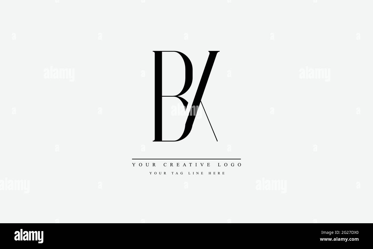 BK KB abstract vector logo monogram template Stock Vector Image & Art ...