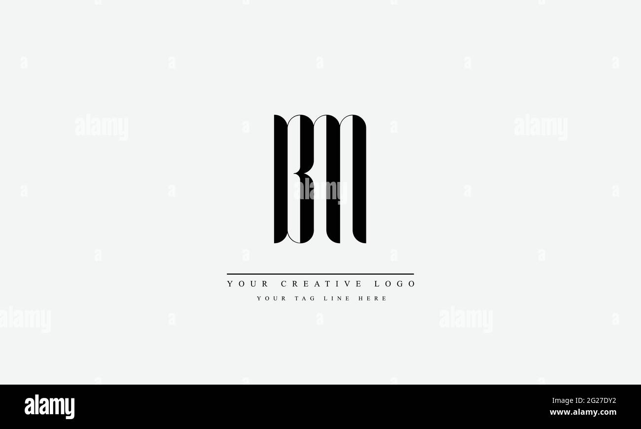 BM MB abstract vector logo monogram template Stock Vector Image & Art ...