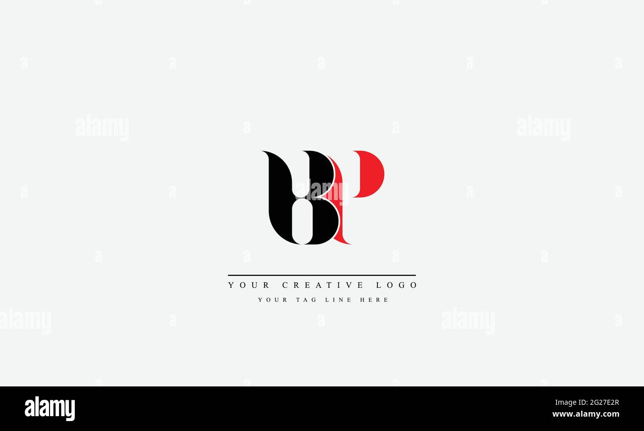 BP PB abstract vector logo monogram template Stock Vector