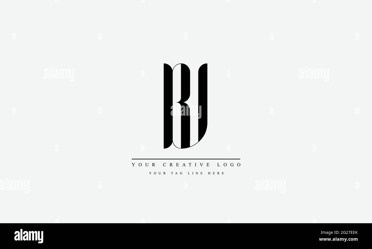 BV VB abstract vector logo monogram template Stock Vector