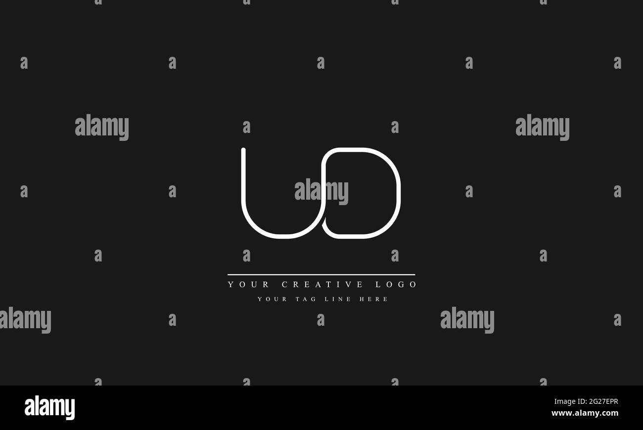 UD DU U D abstract vector logo monogram template Stock Vector