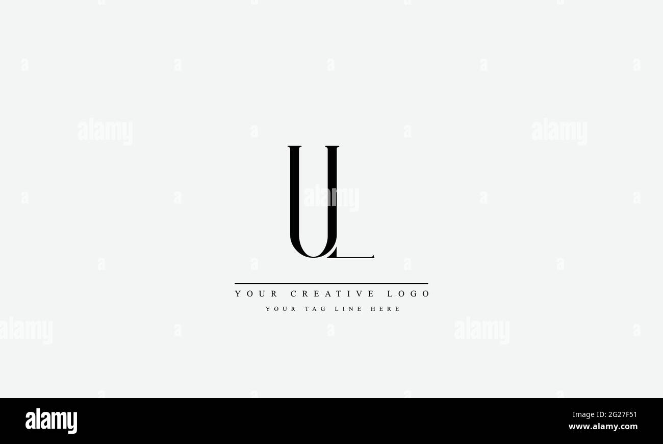 UL LU U L abstract vector logo monogram template Stock Vector Image