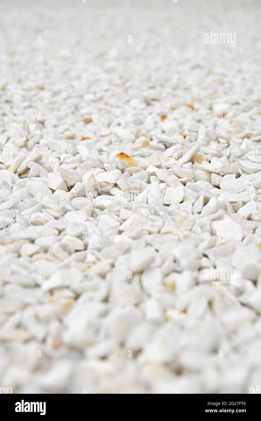 Small white gravel Stock Photo Alamy