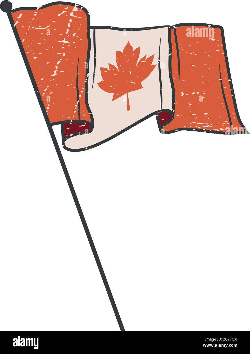 canada flag waving in pole Stock Vector Image & Art - Alamy