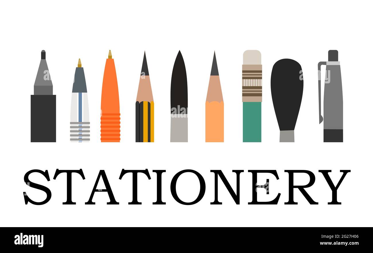 Stationery logo Stock Vector Images - Alamy, image size:1300x880