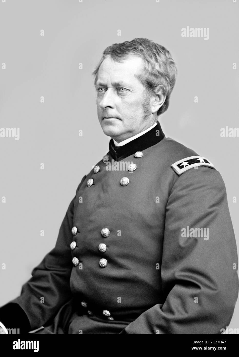 General Joseph Hooker, an American Civil War general for the Union Army. Stock Photo