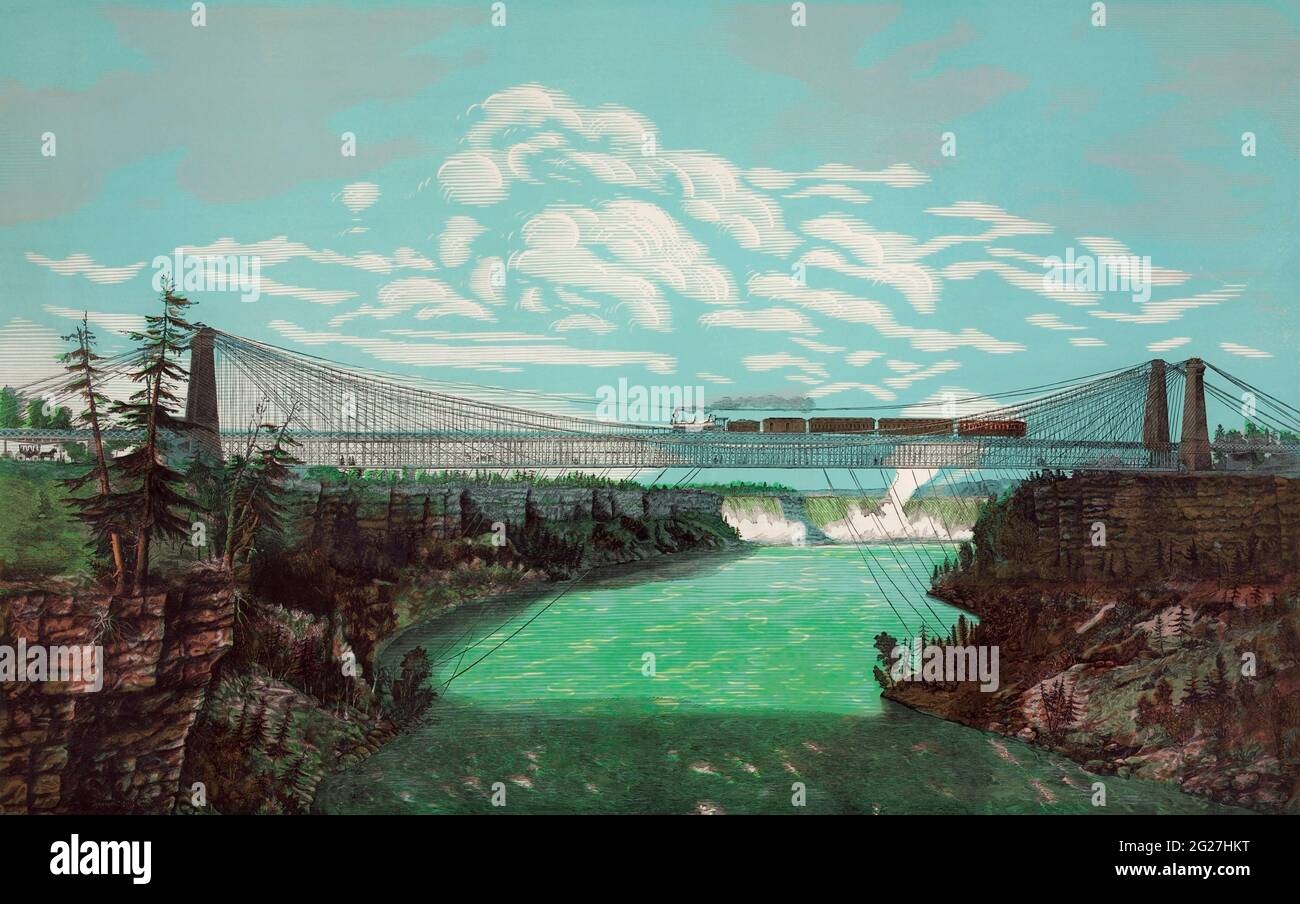 The Niagara Falls suspension bridge Stock Photo Alamy