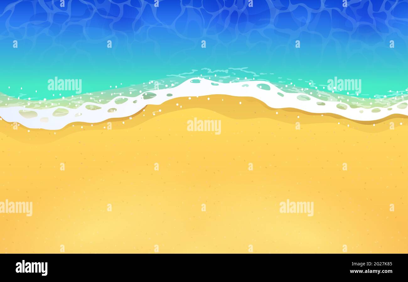 Coast of sea, ocean with sand Stock Vector Image &amp; Art - Alamy