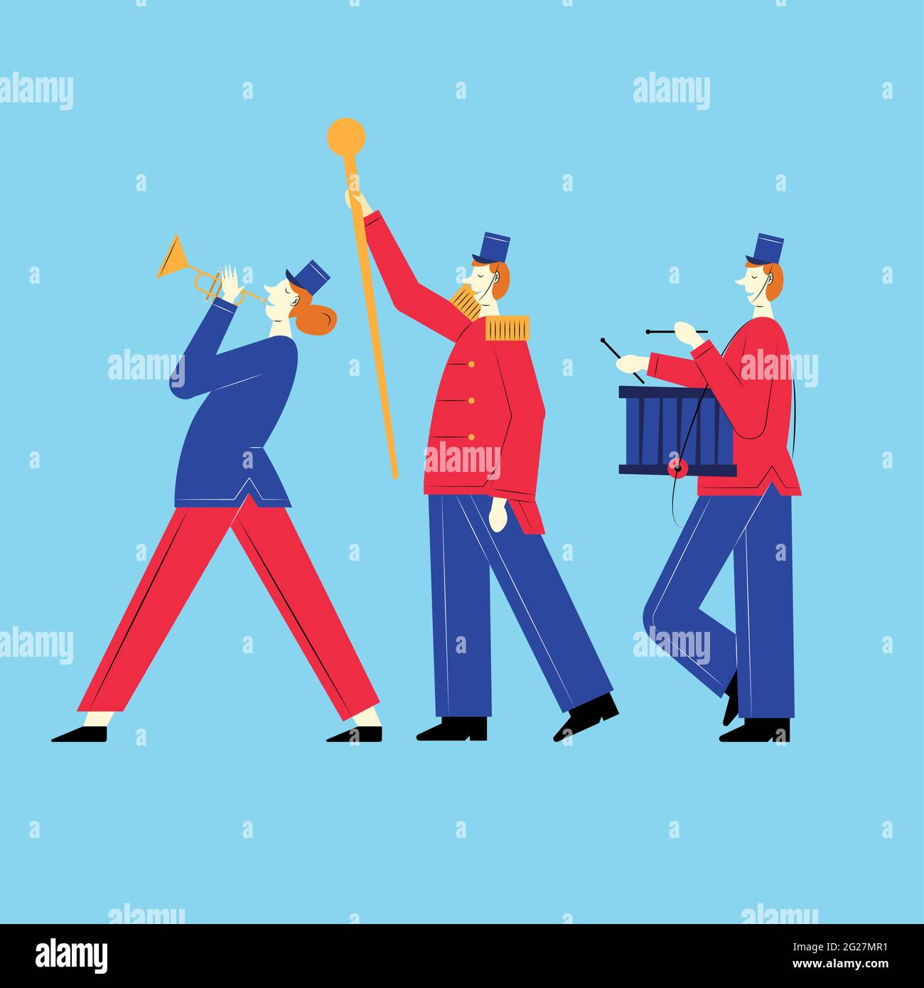 french marching band characters Stock Vector Image & Art Alamy