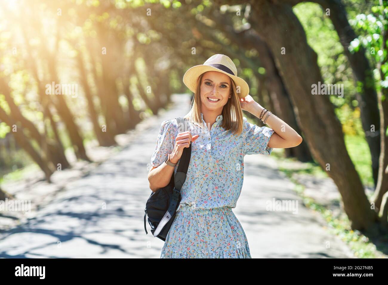 Happy women in the park Stock Photo - Alamy