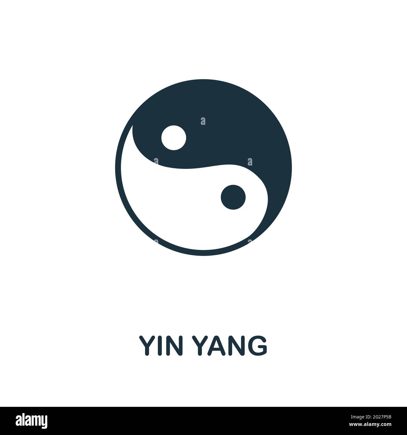 Yin Yang icon. Monochrome simple element from fortune teller collection. Creative Yin Yang icon for web design, templates, infographics and more Stock Vector