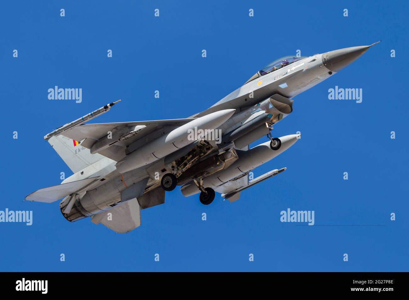 Belgian Air Force F-16A Fighting Falcon. Stock Photo