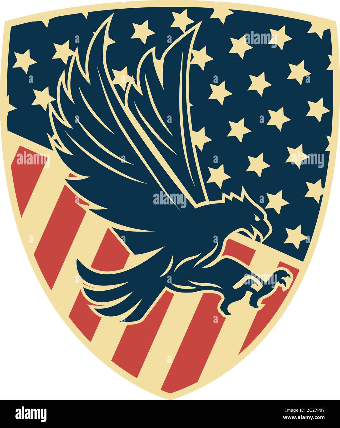 America bald eagle with stripes Stock Vector Image & Art