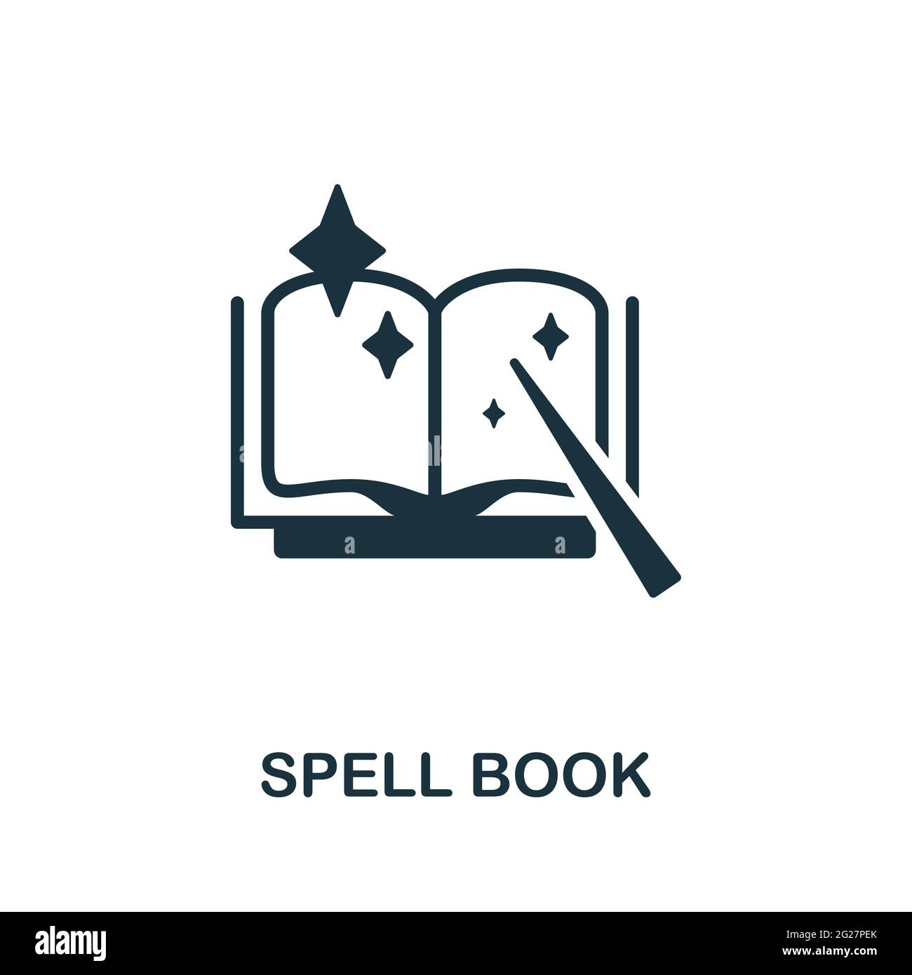 Spell Book icon. Monochrome simple element from fortune teller ...