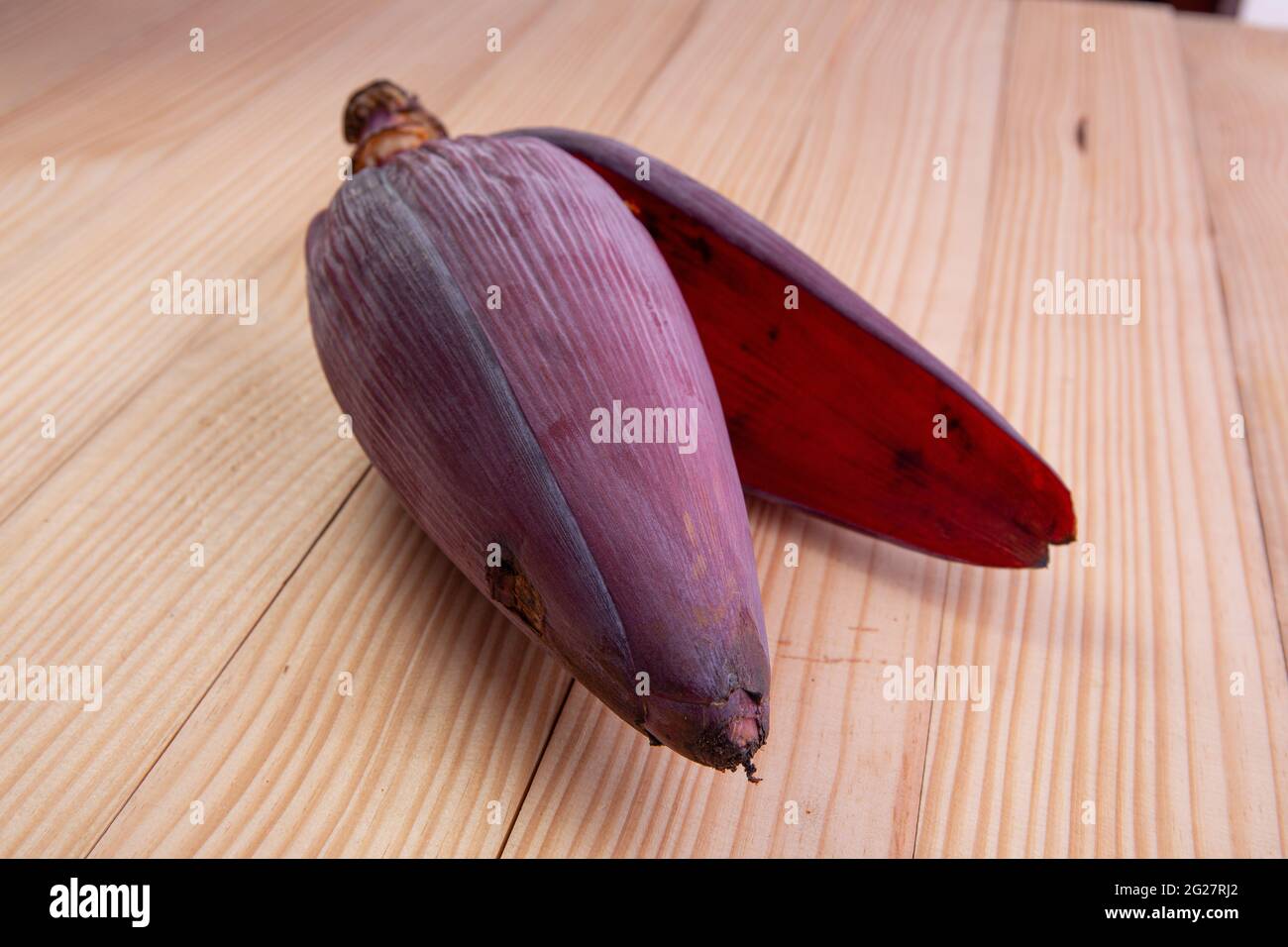 Fresh Banana Blossom or Banana flower, edible vegetable mostly used in