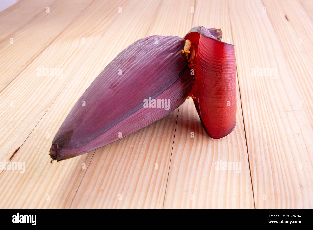Fresh Banana Blossom or Banana flower, edible vegetable mostly used in