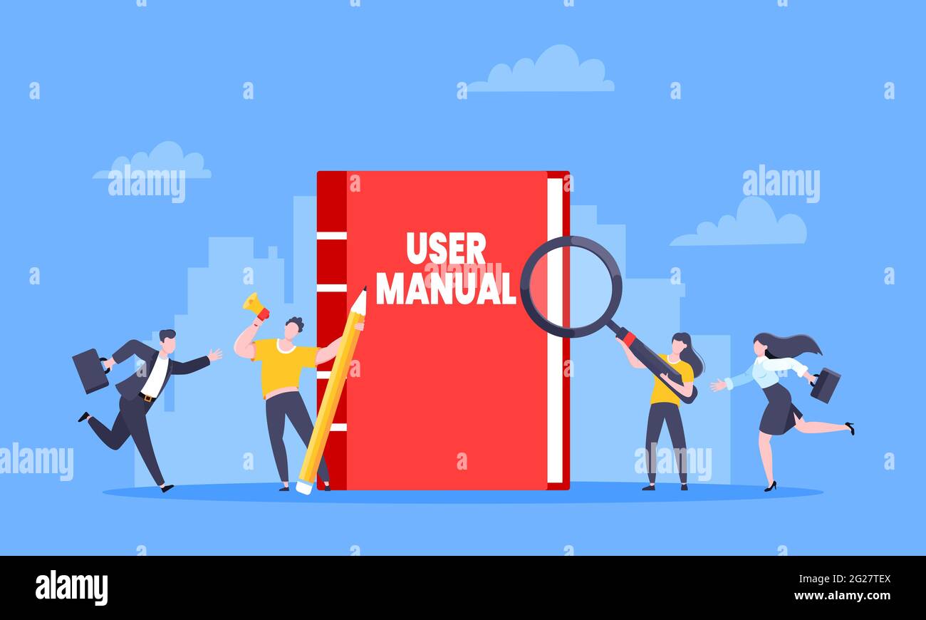 Reading manual booklet Stock Vector Images - Alamy