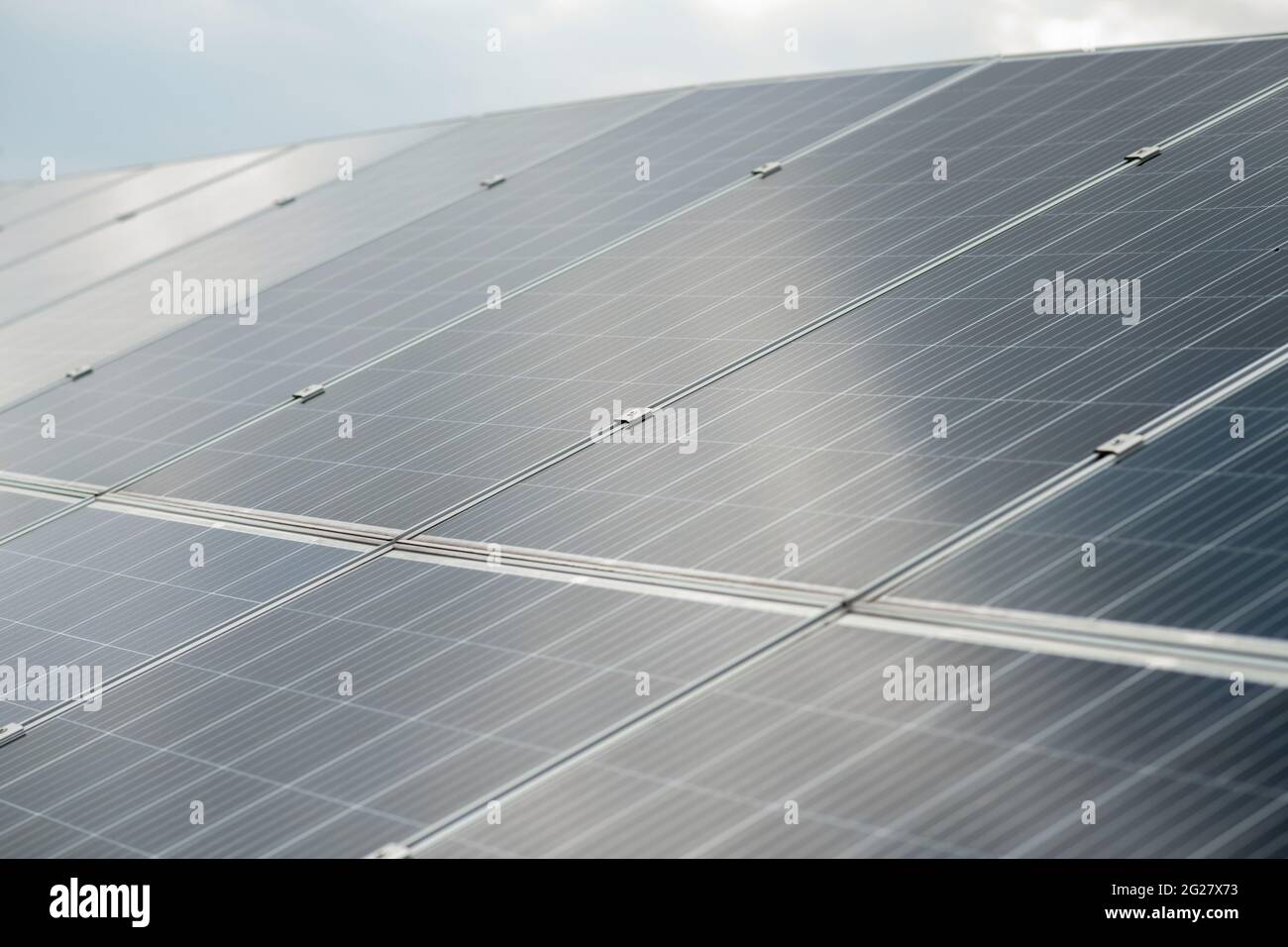 Surface of solar panel receiving sunlight Stock Photo Alamy