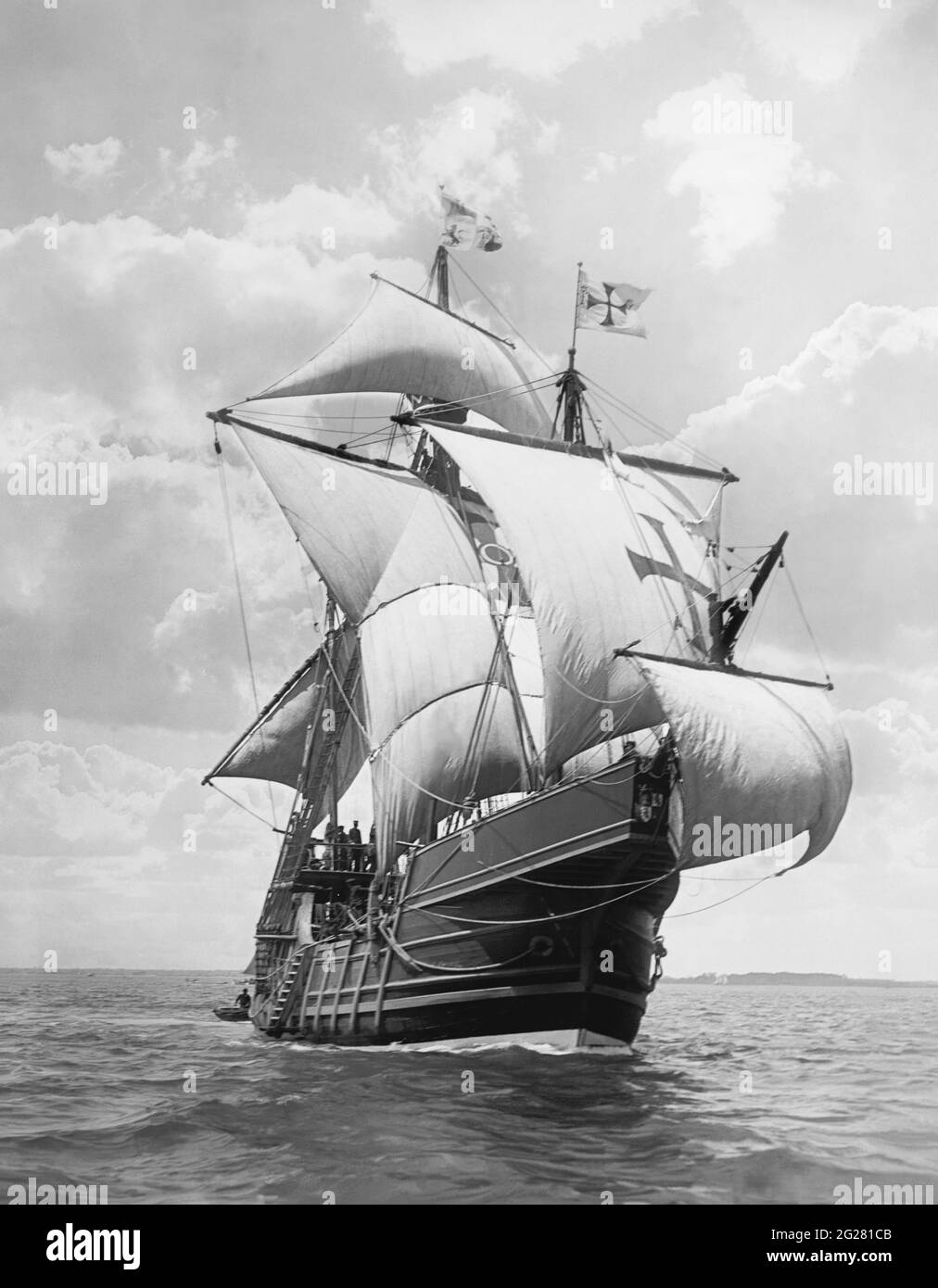 Spanish caravel Santa Maria, the boat used by Christopher Columbus. Stock Photo