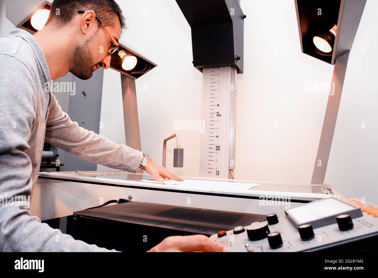 Young engineer working on a project Stock Photo