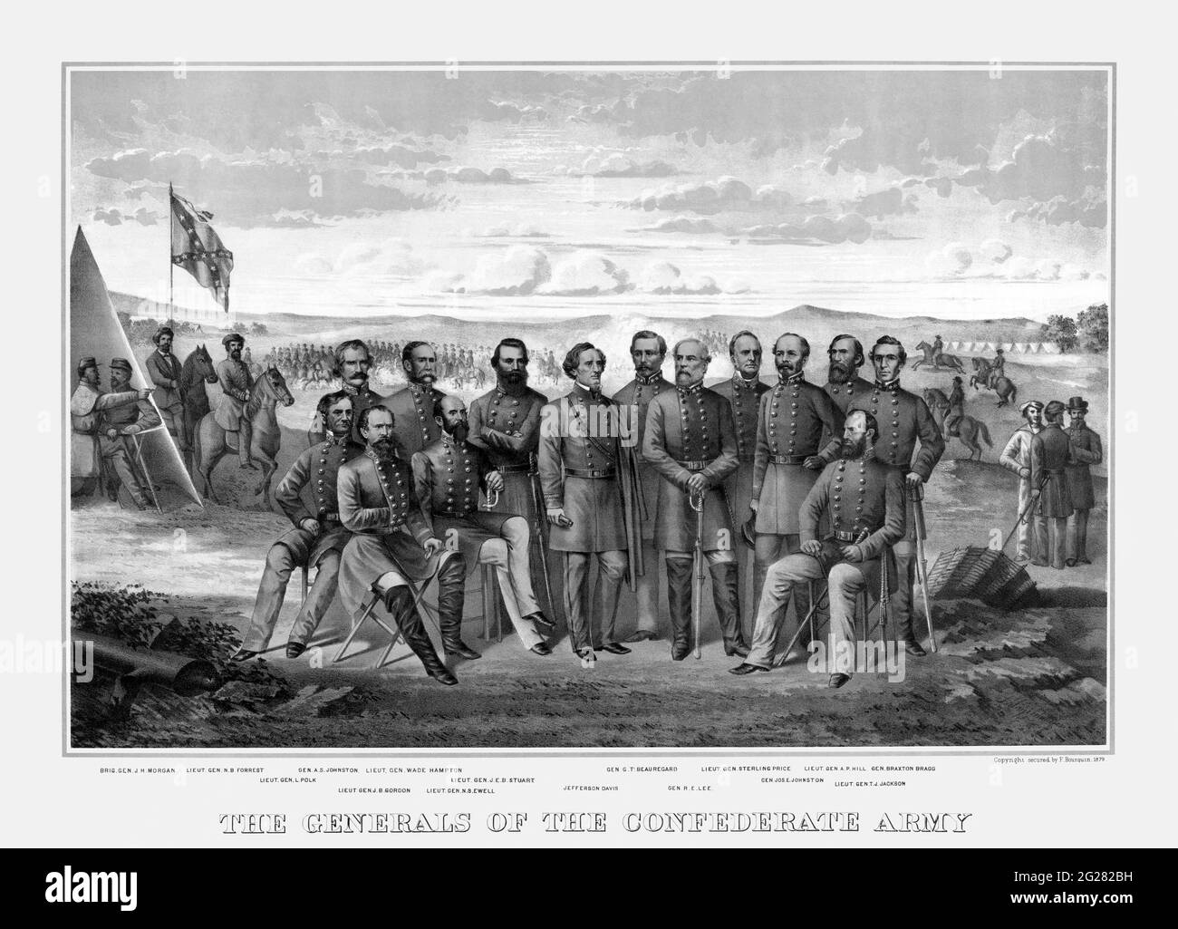 The Generals of the Confederate Army. Stock Photo