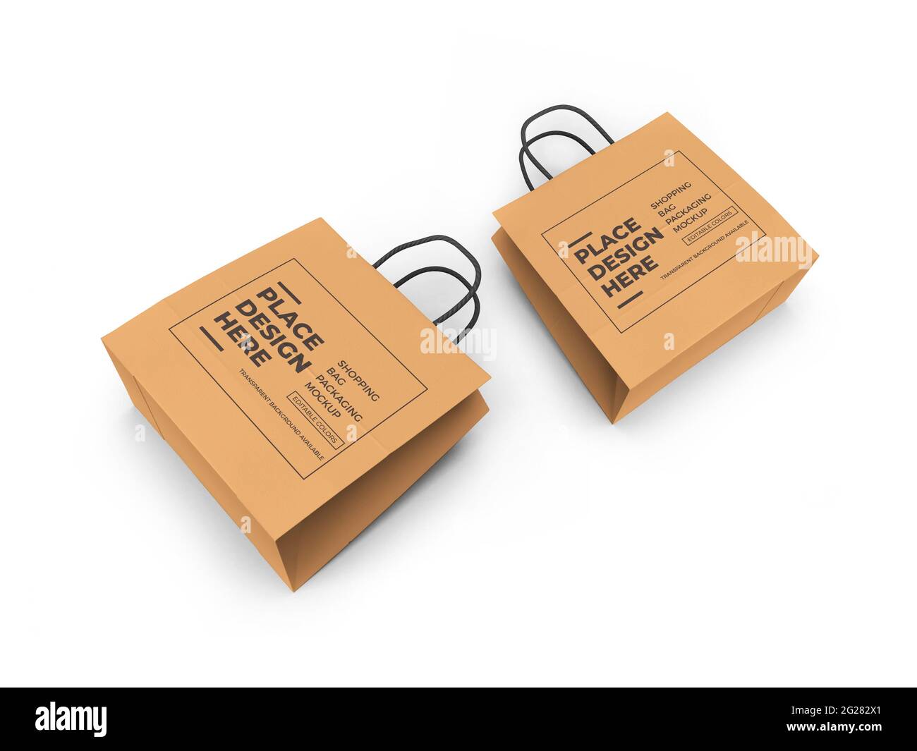 Shopping Bag 3D Illustration Mockup Scene on Isolated Bacgkround Stock ...
