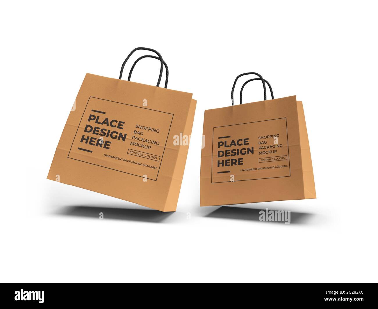 Shopping Bag 3D Illustration Mockup Scene on Isolated Bacgkround Stock ...