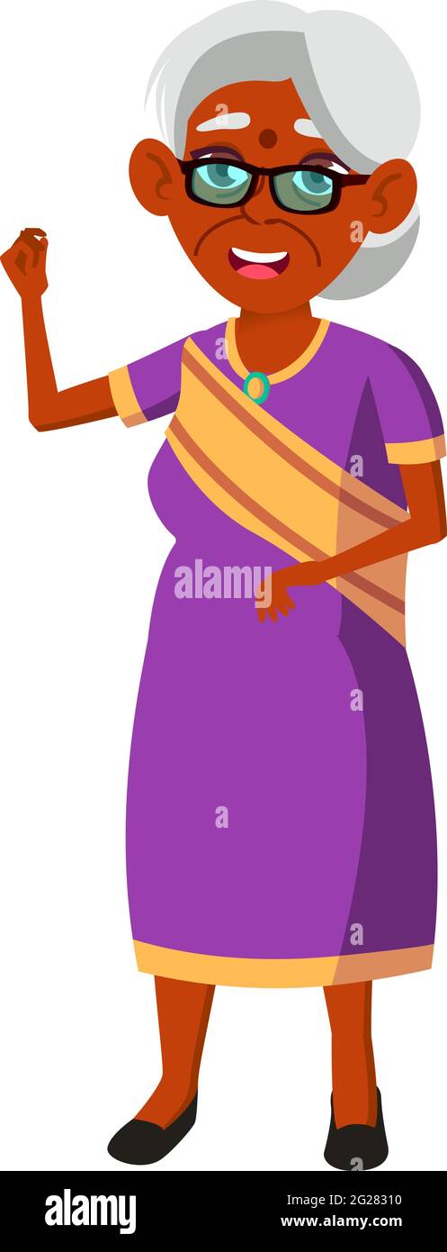 old indian lady talking with children in house cartoon vector Stock Vector  Image & Art - Alamy