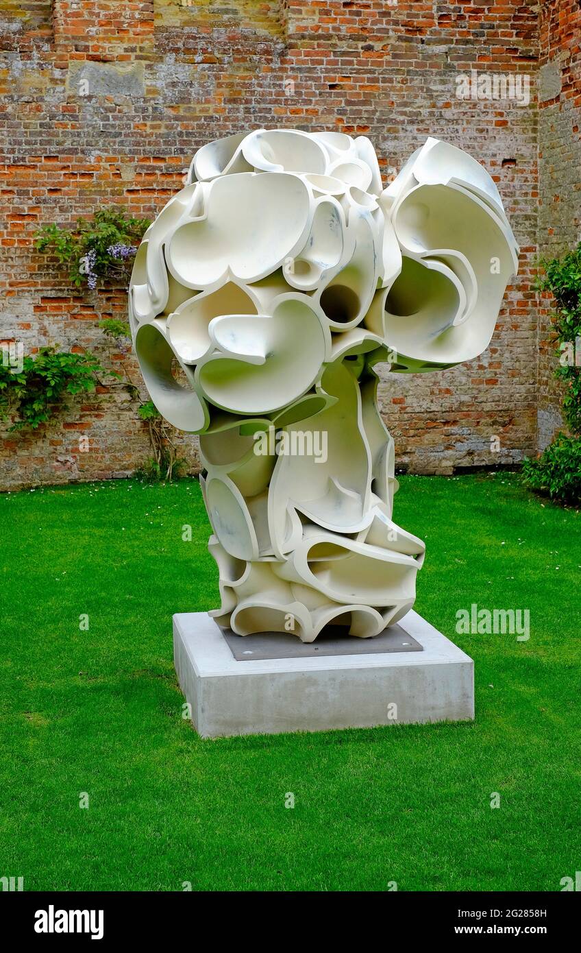 tony cragg skull 2017 sculpture at houghton hall, norfolk, england Stock Photo